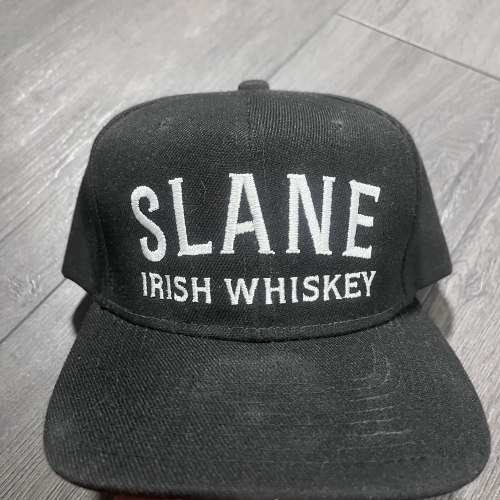 Slane Irish‎ Whiskey Hat Black Snapback Trucker Adjustable Adult Size Black NEW